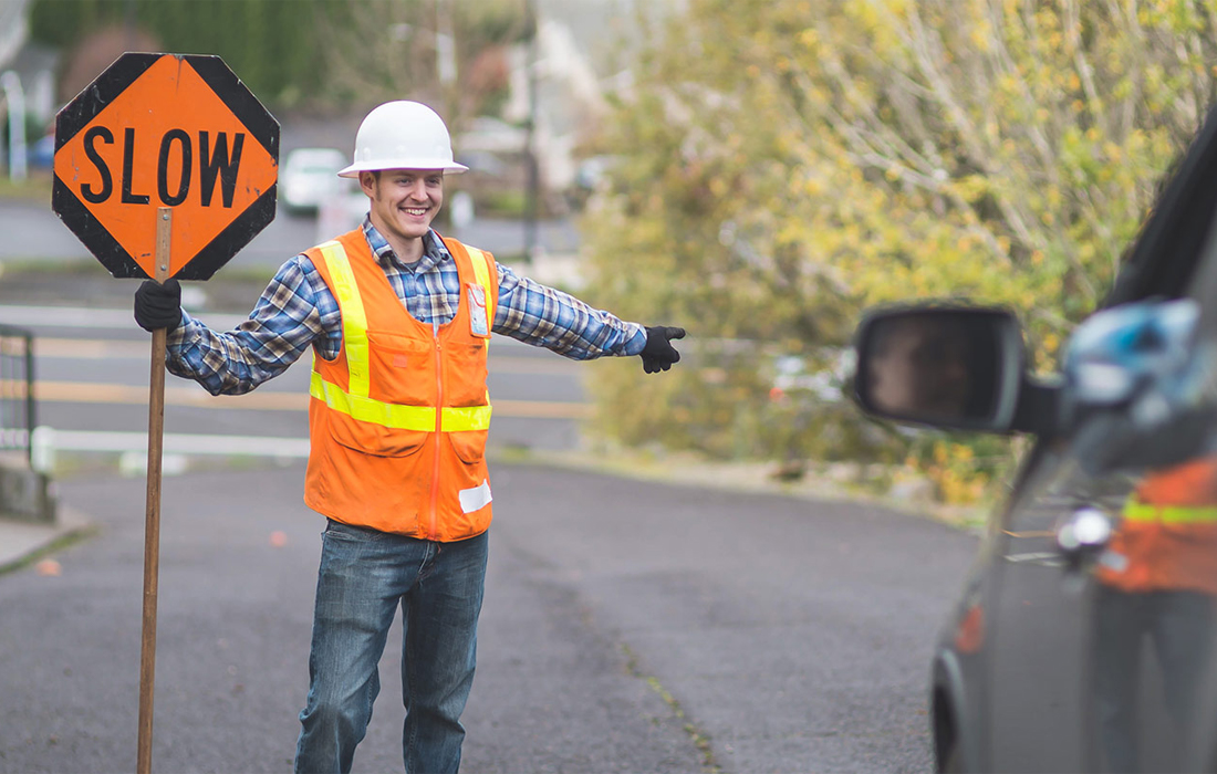 Road Flagger Confusing