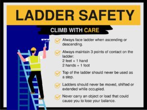 ladder safety poster tips